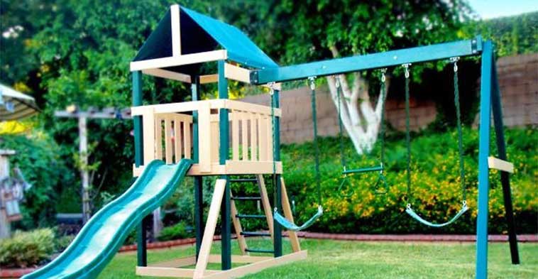 maintain wooden swing set