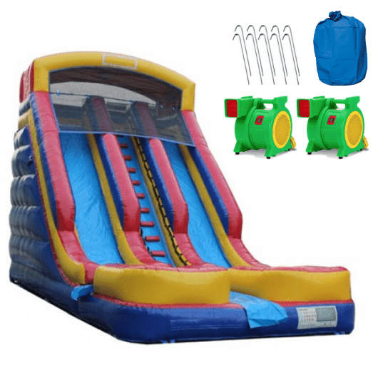 20ft High Dual Lane Inflatable Water Slide with Pool (wet/dry)
