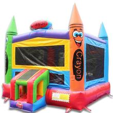 14' Crayon Commercial Moonwalk Bounce House | Inflatable Jump House