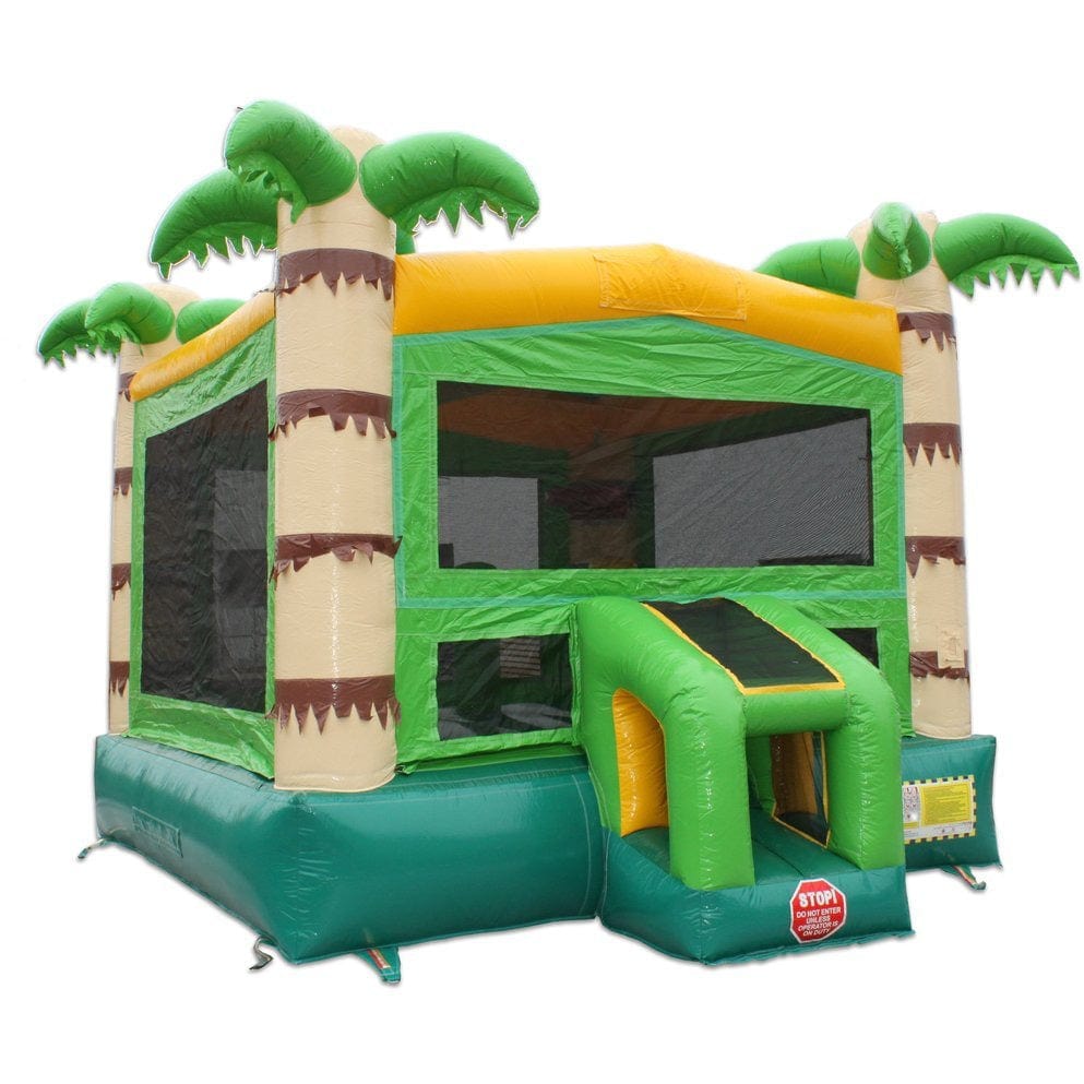 14' Palm Tree Commercial Moonwalk Bounce House - Backyard Marketplace