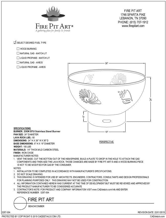 Fire Pit Art Beachcomber - Backyard Marketplace