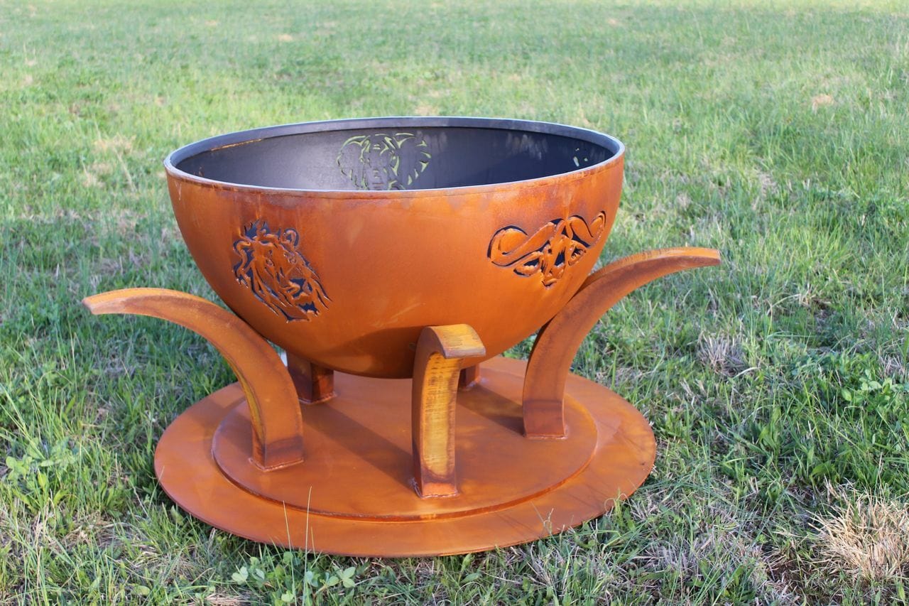 Fire Pit Art Africa's Big Five - Backyard Marketplace
