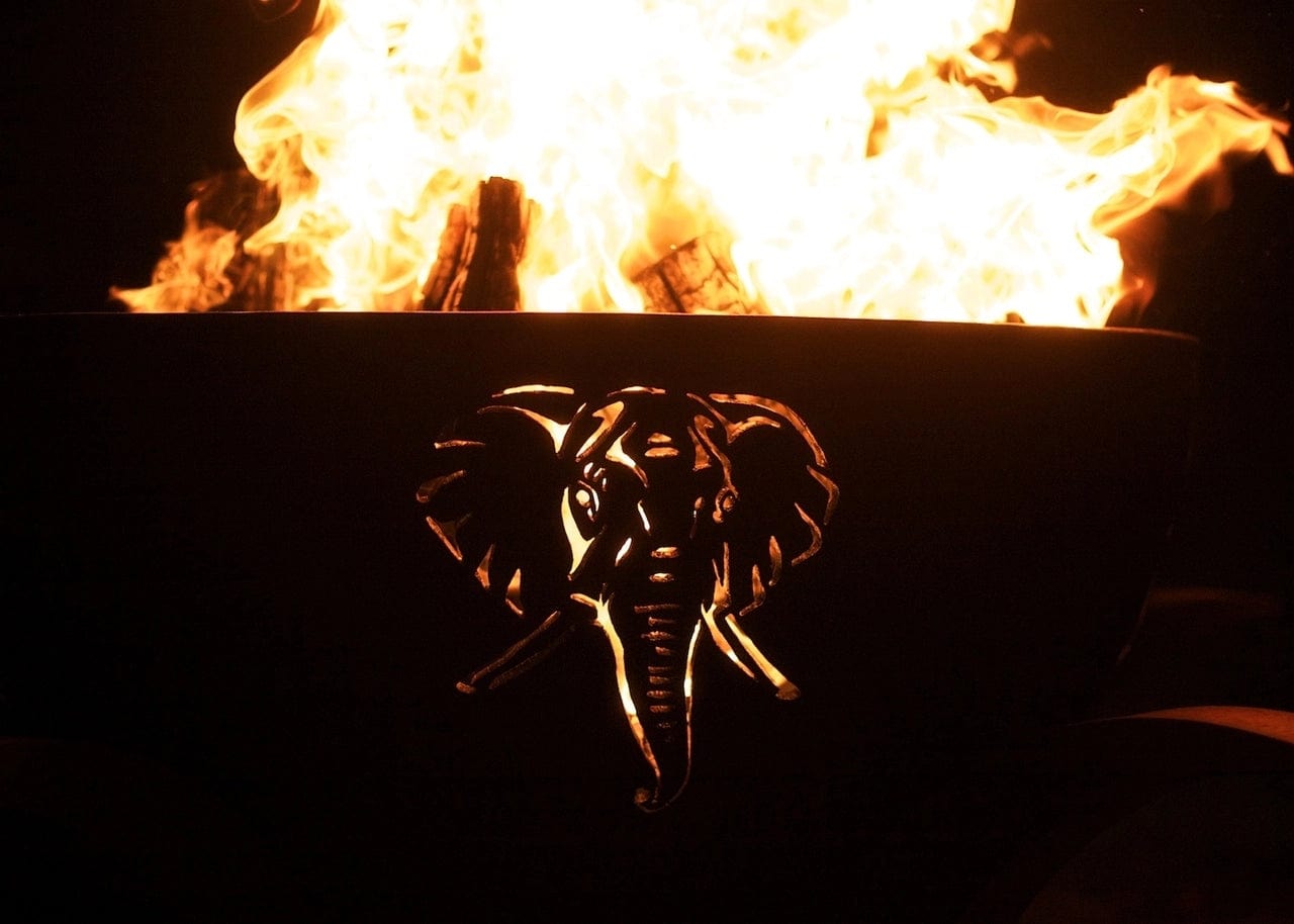 Fire Pit Art Africa's Big Five - Backyard Marketplace