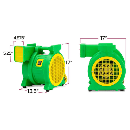 B-AIR Kodiak 1 HP Bounce House Blower, Green - Backyard Marketplace
