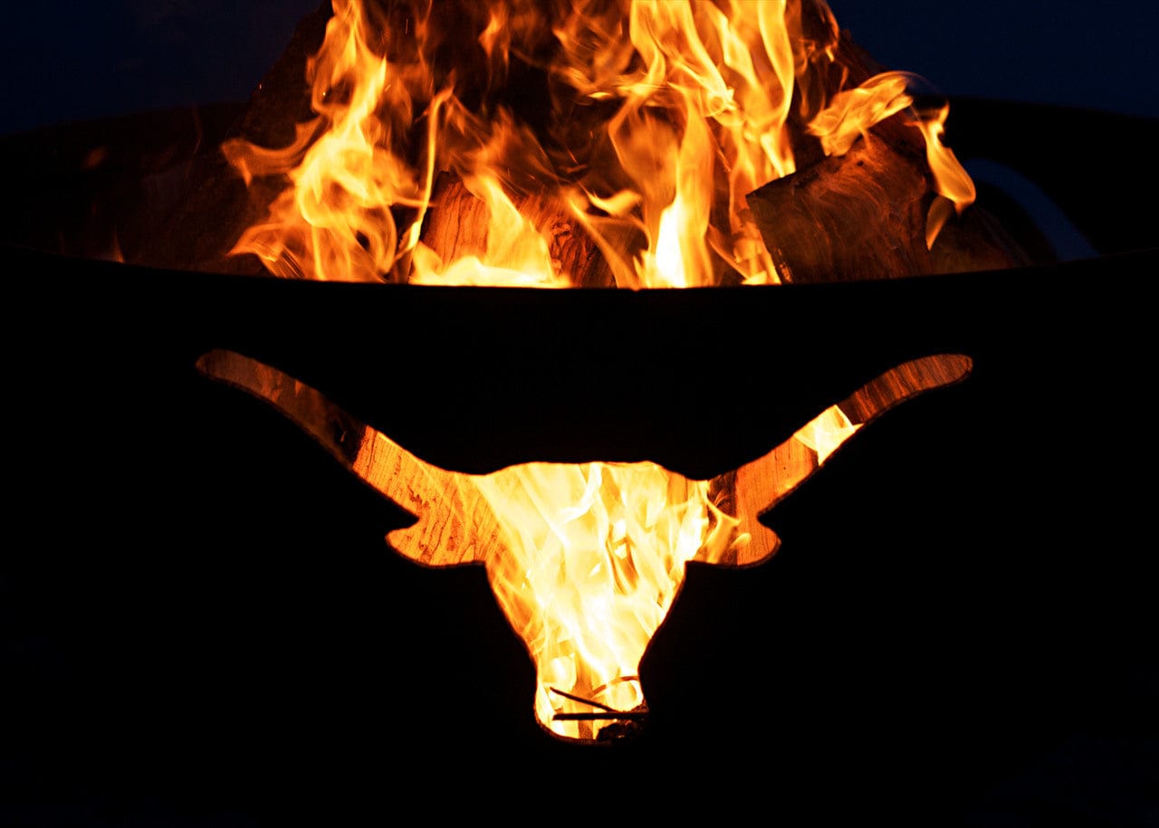 Fire Pit Art Long Horn - Backyard Marketplace