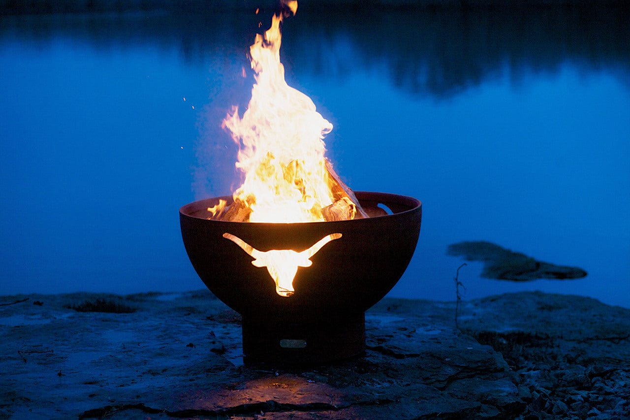 Fire Pit Art Long Horn - Backyard Marketplace