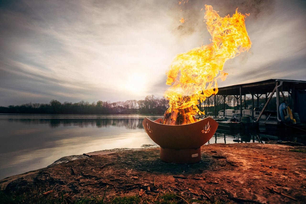 Fire Pit Art Namaste - Backyard Marketplace