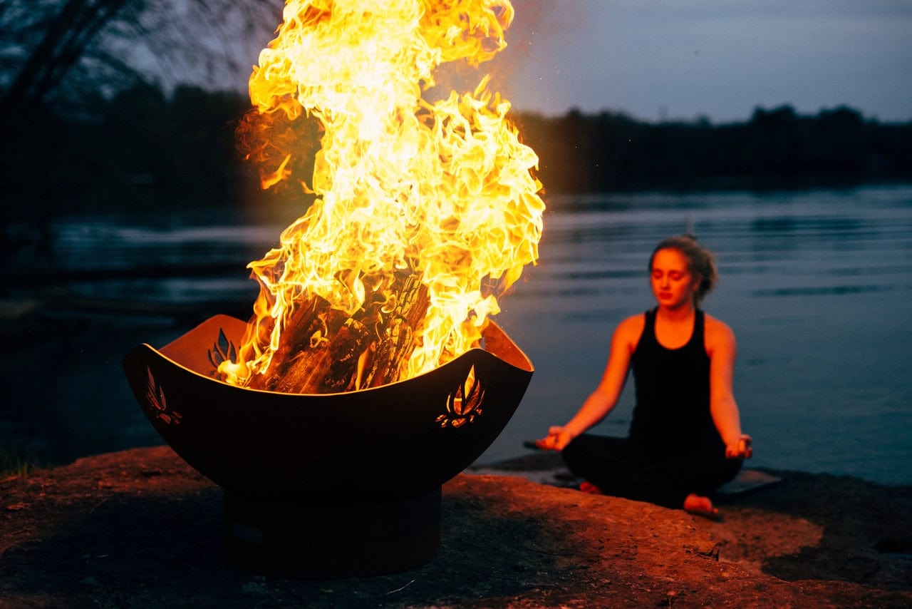 Fire Pit Art Namaste - Backyard Marketplace