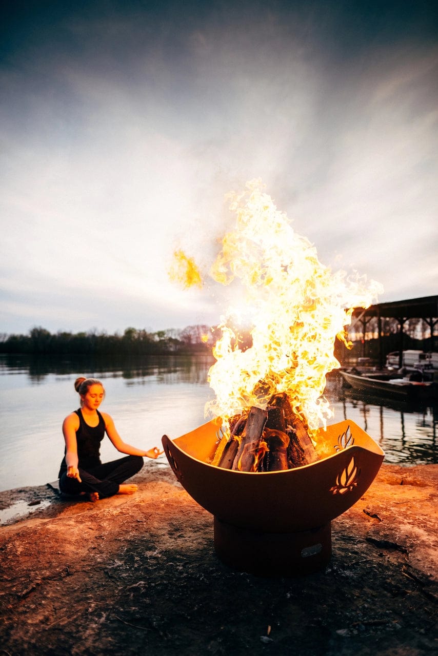 Fire Pit Art Namaste - Backyard Marketplace