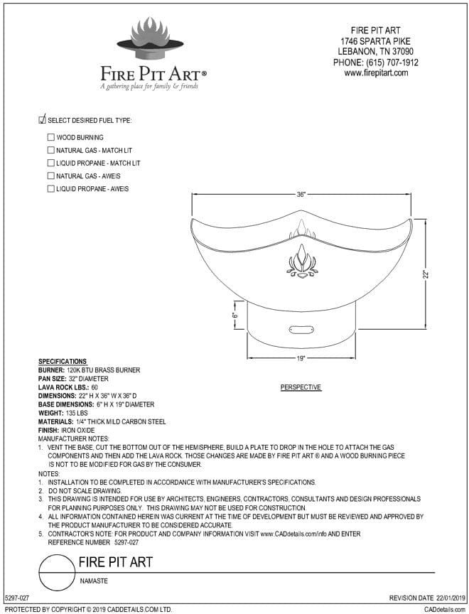 Fire Pit Art Namaste - Backyard Marketplace