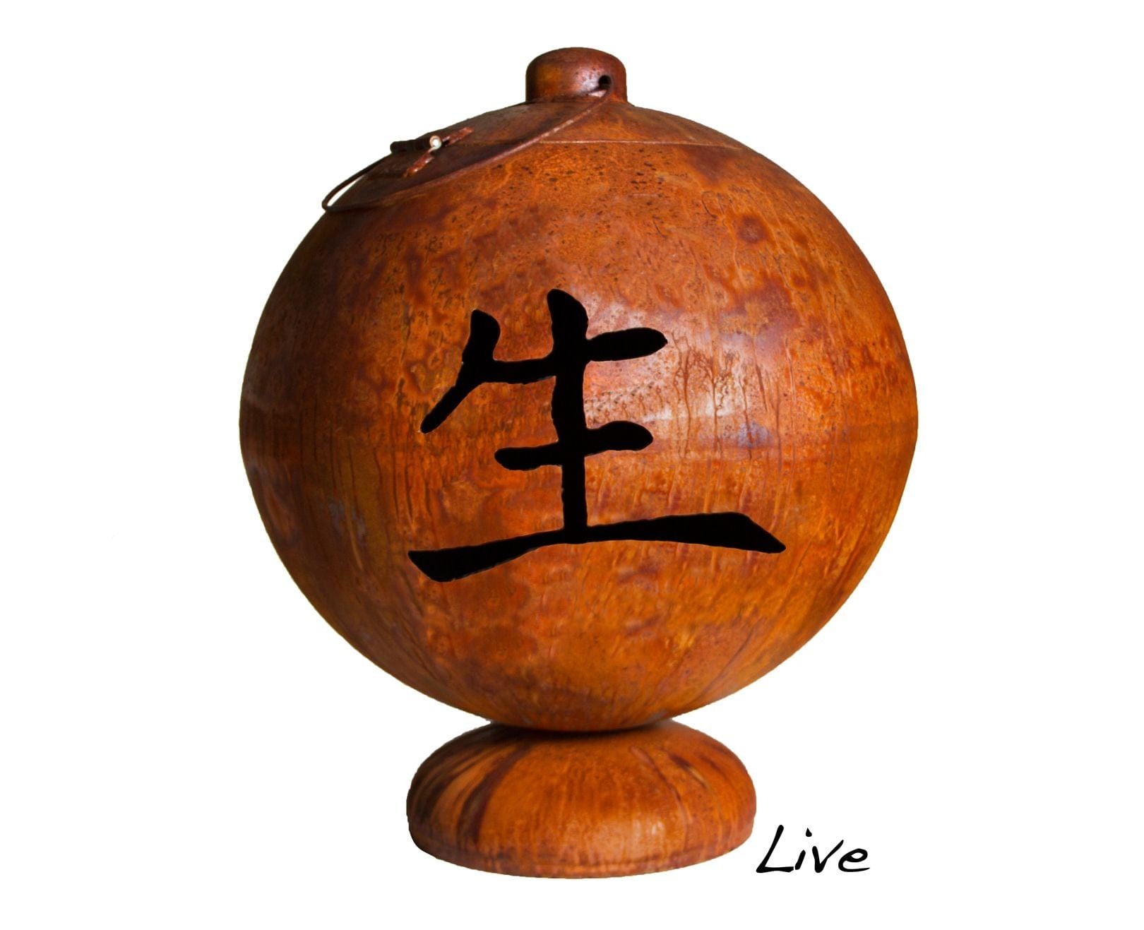 Ohio Flame 30" Fire Globe "Live, Laugh, Love" - Backyard Marketplace