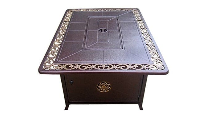 AZ Patio Heaters Outdoor Propane Aluminum Fire Pit with Scroll Design