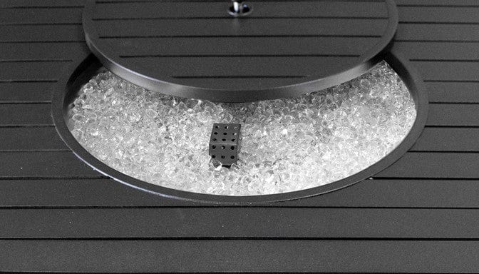 AZ Patio Heaters Outdoor Round Aluminum Propane Fire Pit in Black