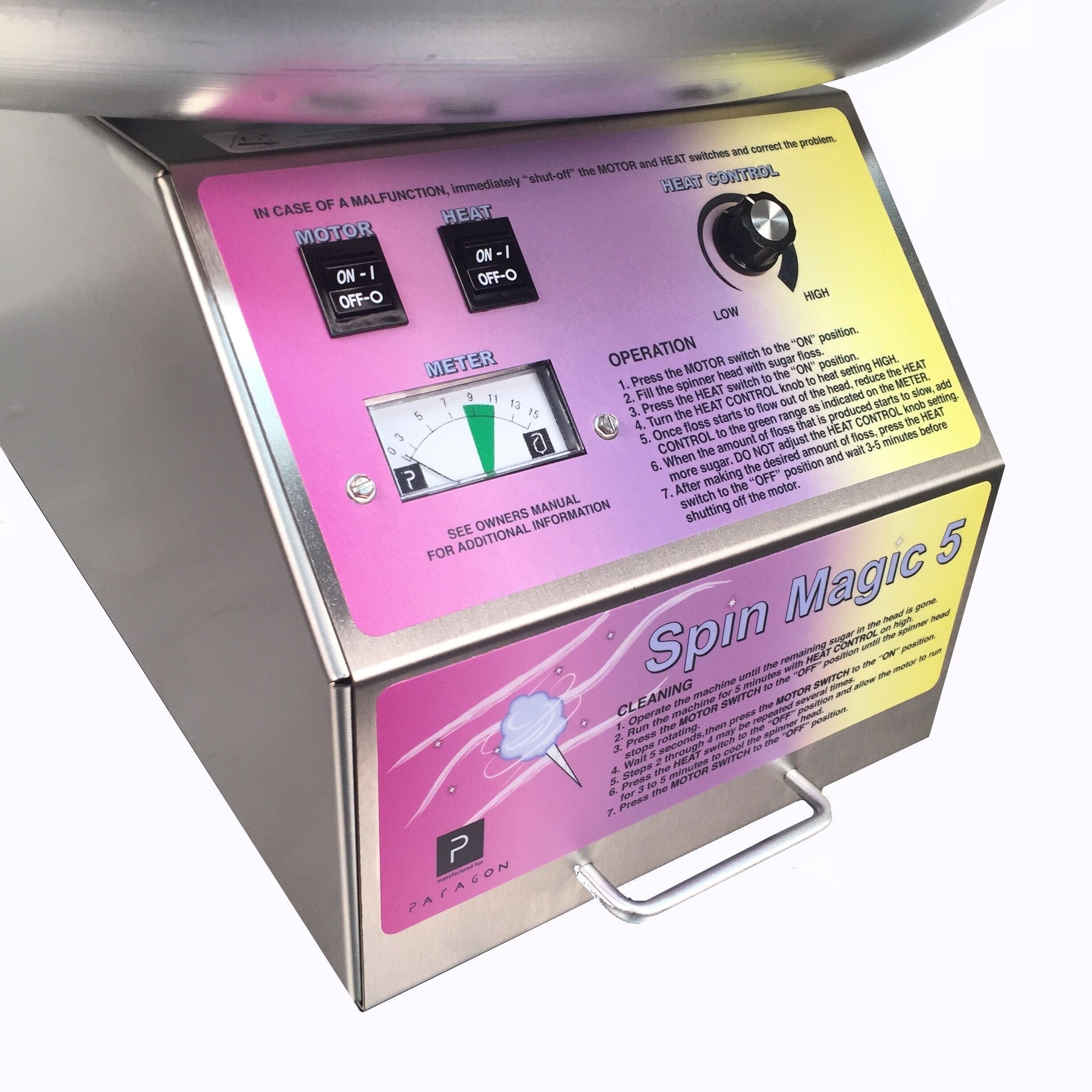 Spin Magic 5 Cotton Candy Machine with Metal Bowl - Backyard Marketplace