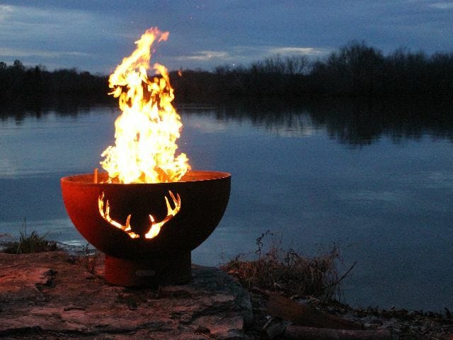 Fire Pit Art Antlers
