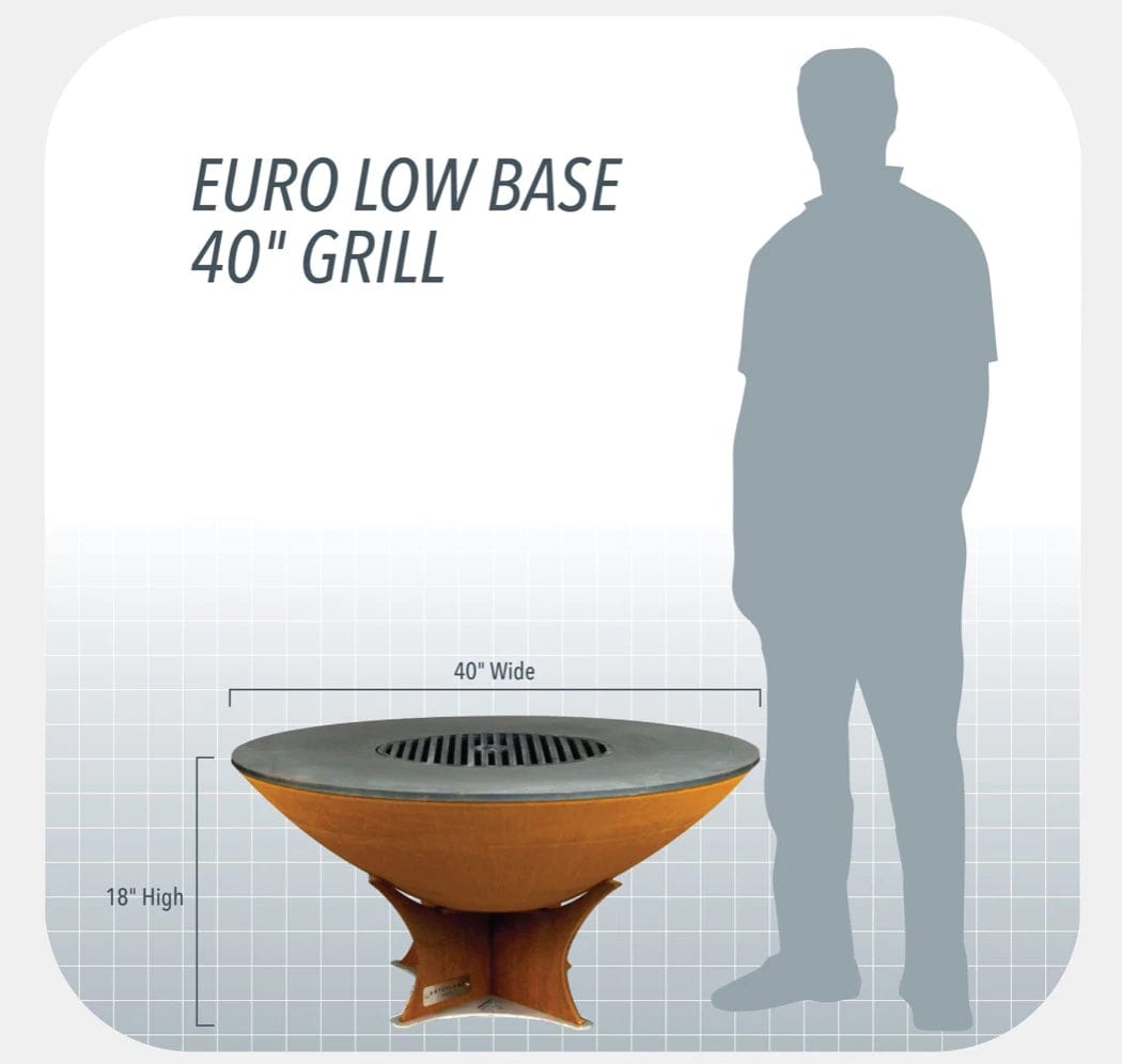 Arteflame Classic 40" Fire Pit - Low Euro Base