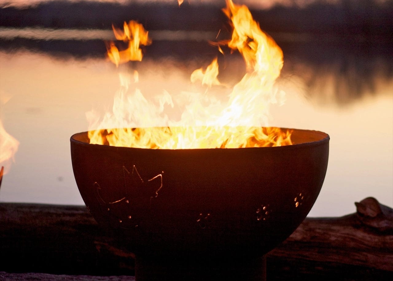 Fire Pit Art Funky Dog