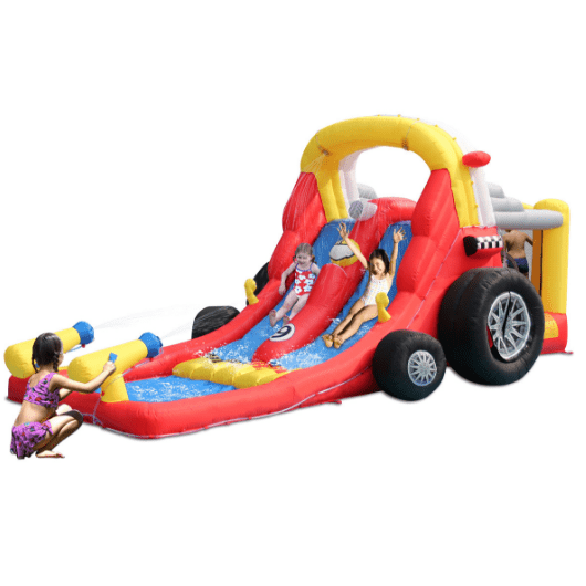 KidWise Formula One Bounce House with Double Slides