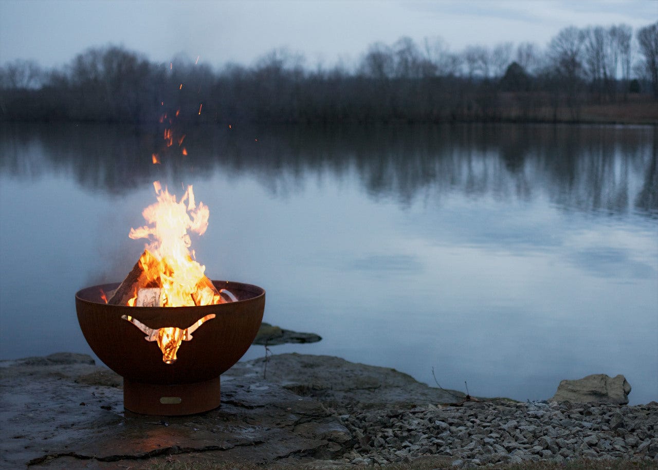 Fire Pit Art Long Horn