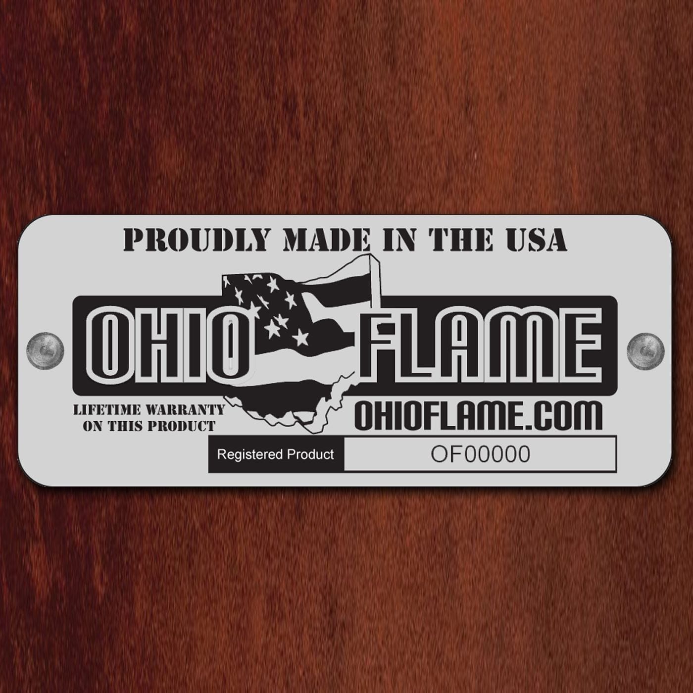 Ohio Flame 30" Fire Globe "Peace, Happiness, Tranquility"