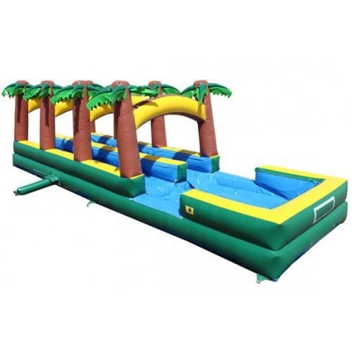 Dual Lane Paradise Inflatable Slip N Slide with Pool